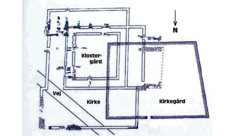 Plantegning Tvis Kloster